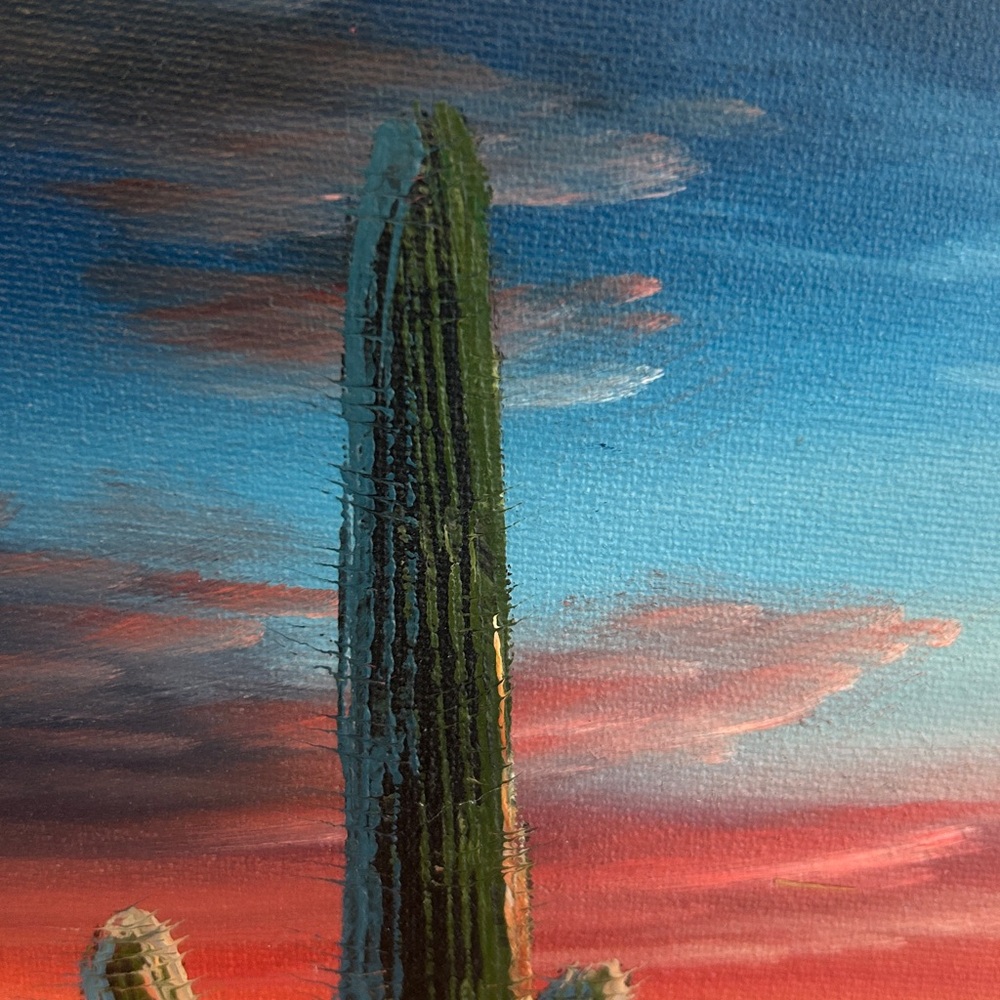 Vintage Bernard Duggan Desert Sunset Framed Oil Painting Early Works 1970’s - Picture 10 of 16